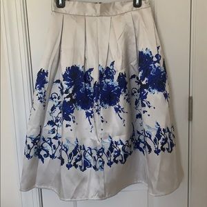 Blue and Silver Floral Chicwish Skirt